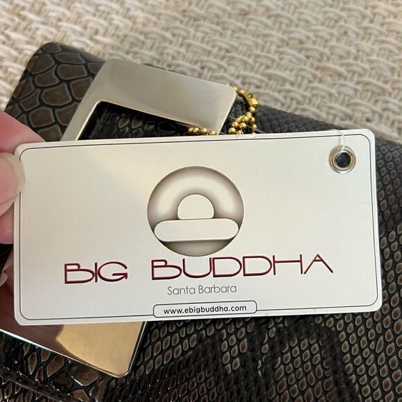 NWT BIG BUDDHA Santa Barbara Faux Snakeskin Evening Purse Clutch Handbag - Picture 3 of 5